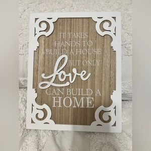 Love can build a home Small Sign